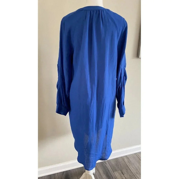 Soft Surroundings Dress Tunic Blue Rayon Blend Pockets Medium M - Picture 4 of 6